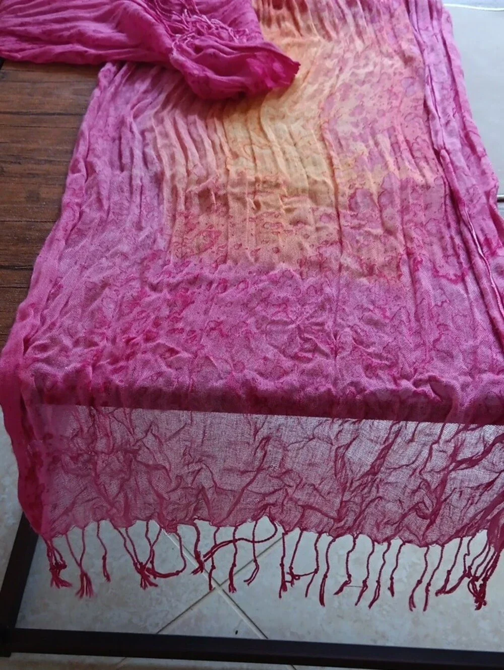 Bright Pink Women's Scarf Wrap - Lightweight Fashion AccessoryVintage
